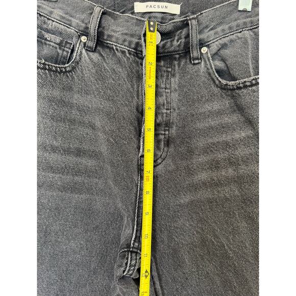 PacSun High Waisted Straight Black Eco Jeans, 25 - Picture 4 of 9
